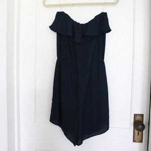 Charming Charlie Small Navy Romper